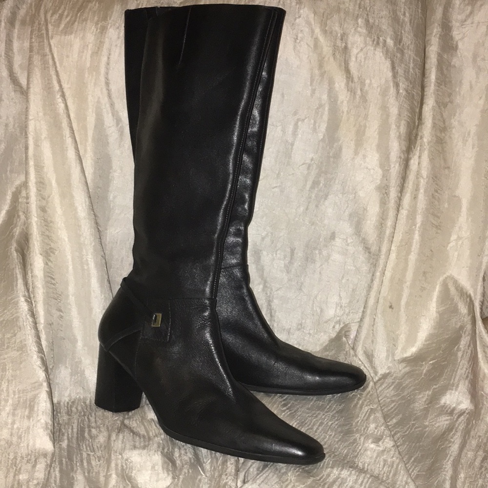 Victoria Spencer Tall Leather Black Boots